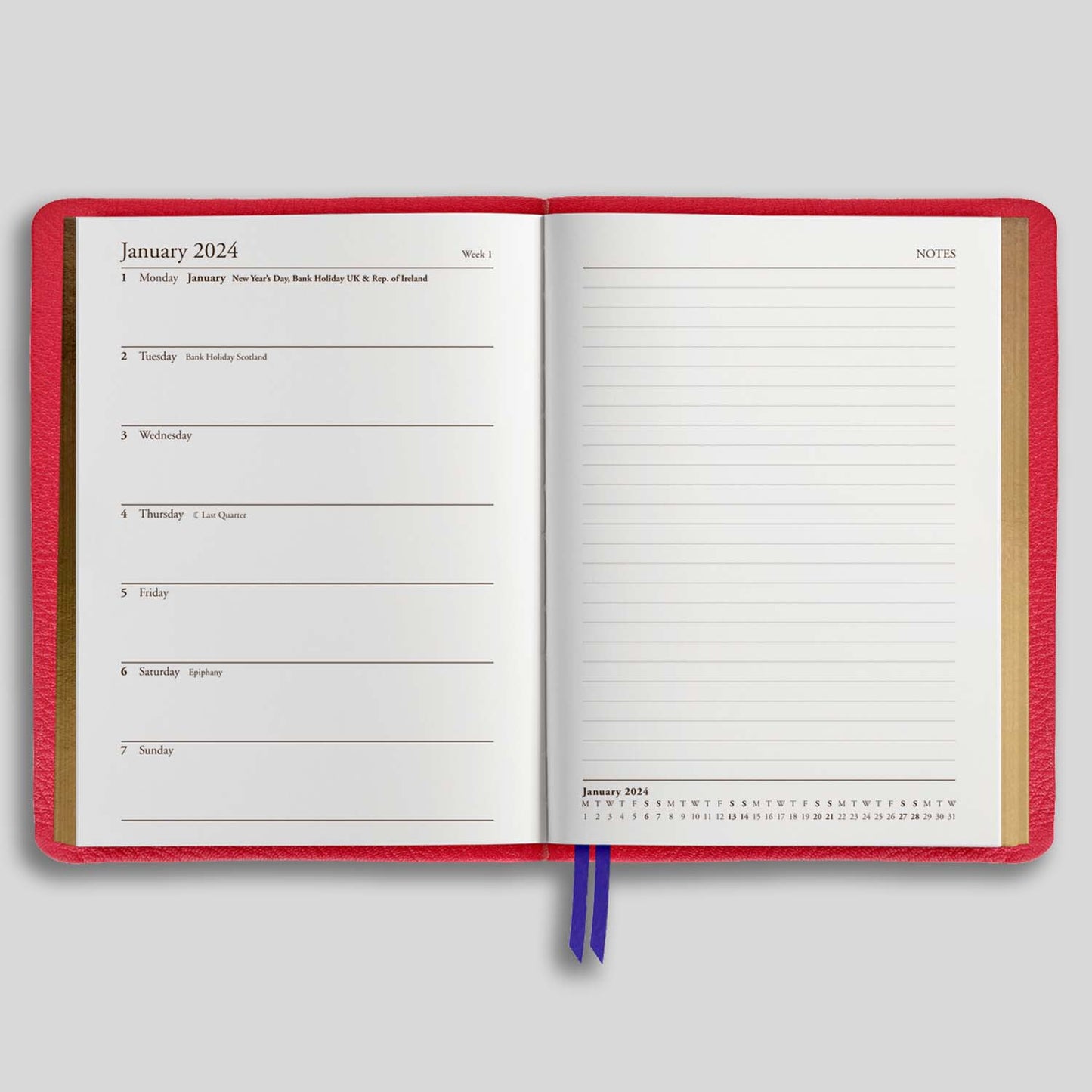 807G | Midsize Bath Week to view Diary 2024 PRE ORDER