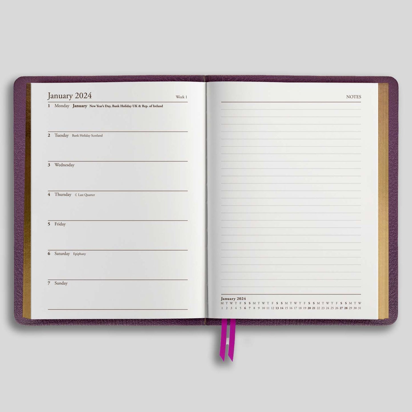 807G | Midsize Bath Week to view Diary 2024 PRE ORDER