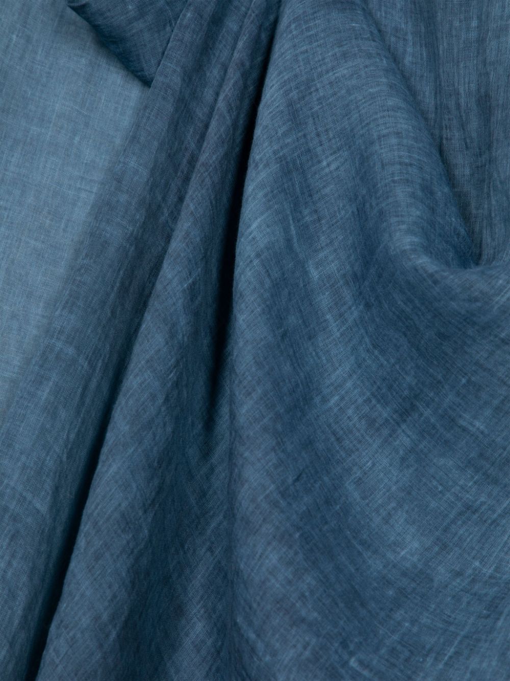 Navy Cotton Scarf Fabric Cose-Up 