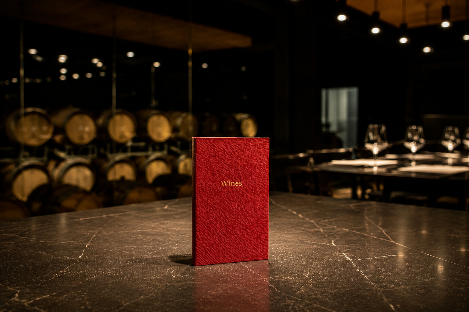 Navy leather address book with gold embossed “Birthday” title