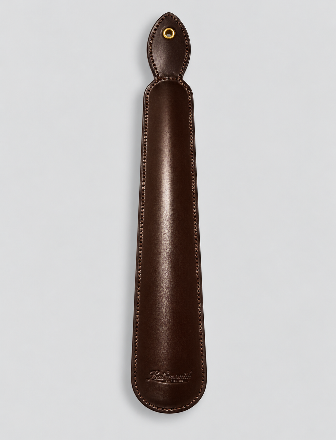 Brown bridle leather large shoe horn by Leathersmith of London