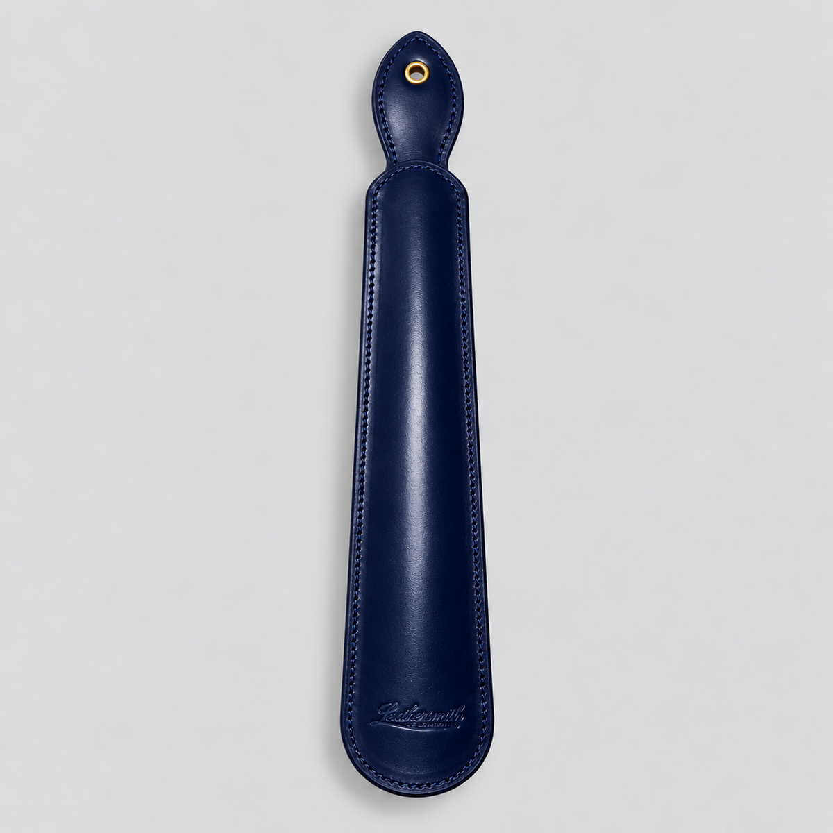 Navy bridle leather large shoe horn by Leathersmith