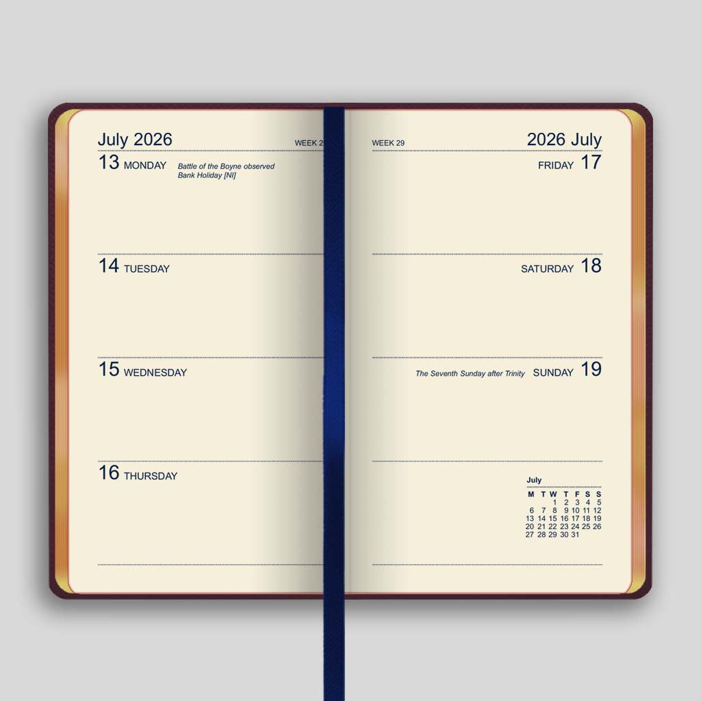 373UG | Canterbury Week-to-view Diary 2026 - Pre Order