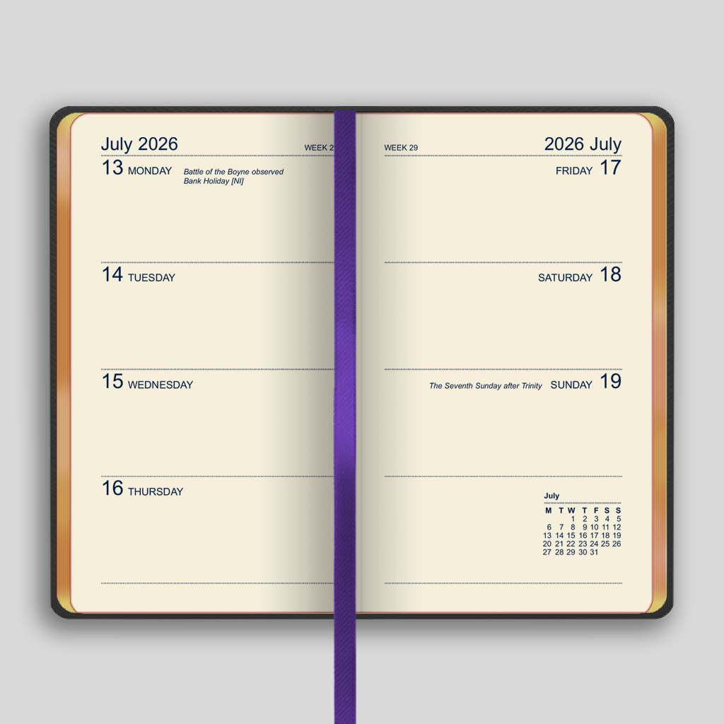 373UG | Canterbury Week-to-view Diary 2026 - Pre Order