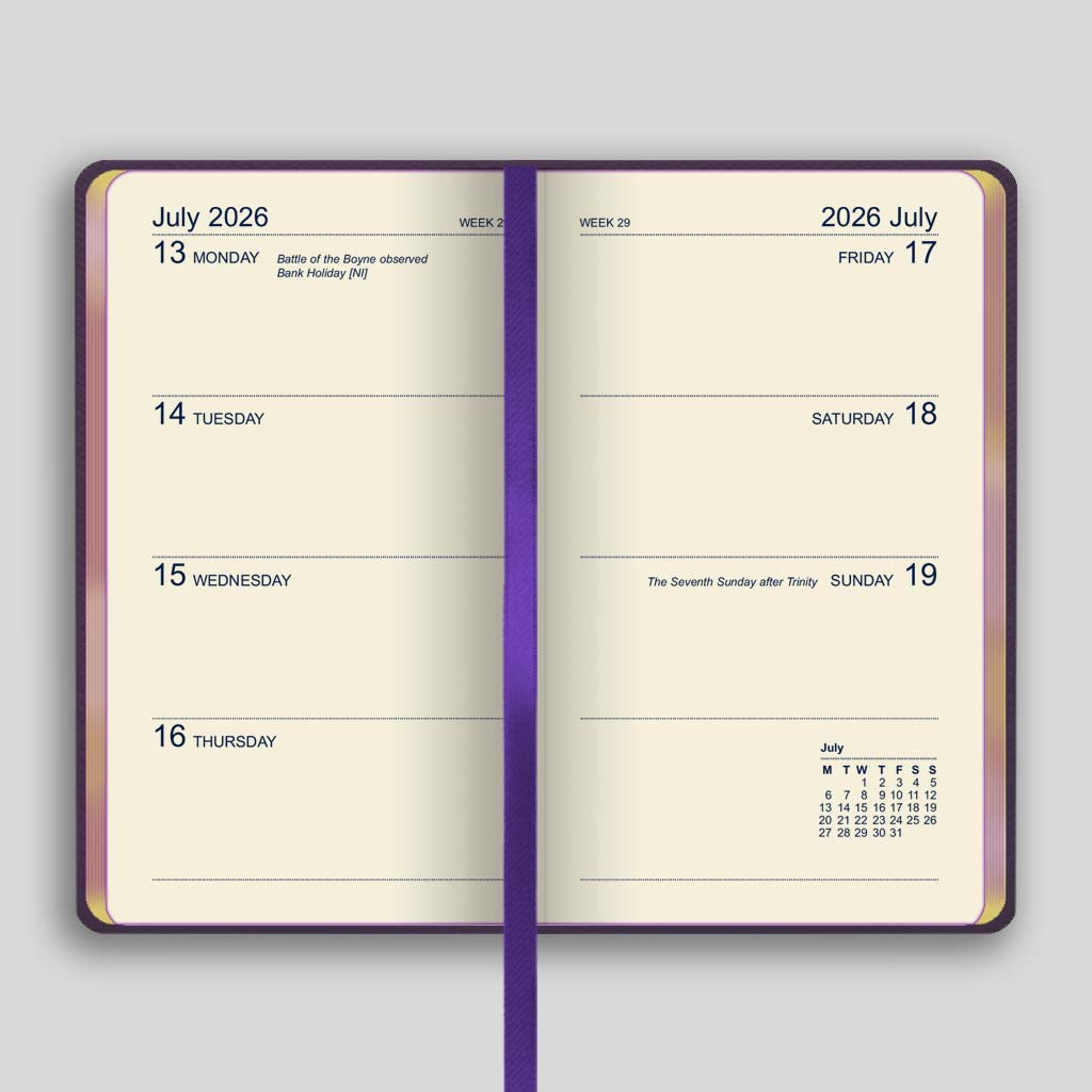 373UG | Canterbury Week-to-view Diary 2026 - Pre Order