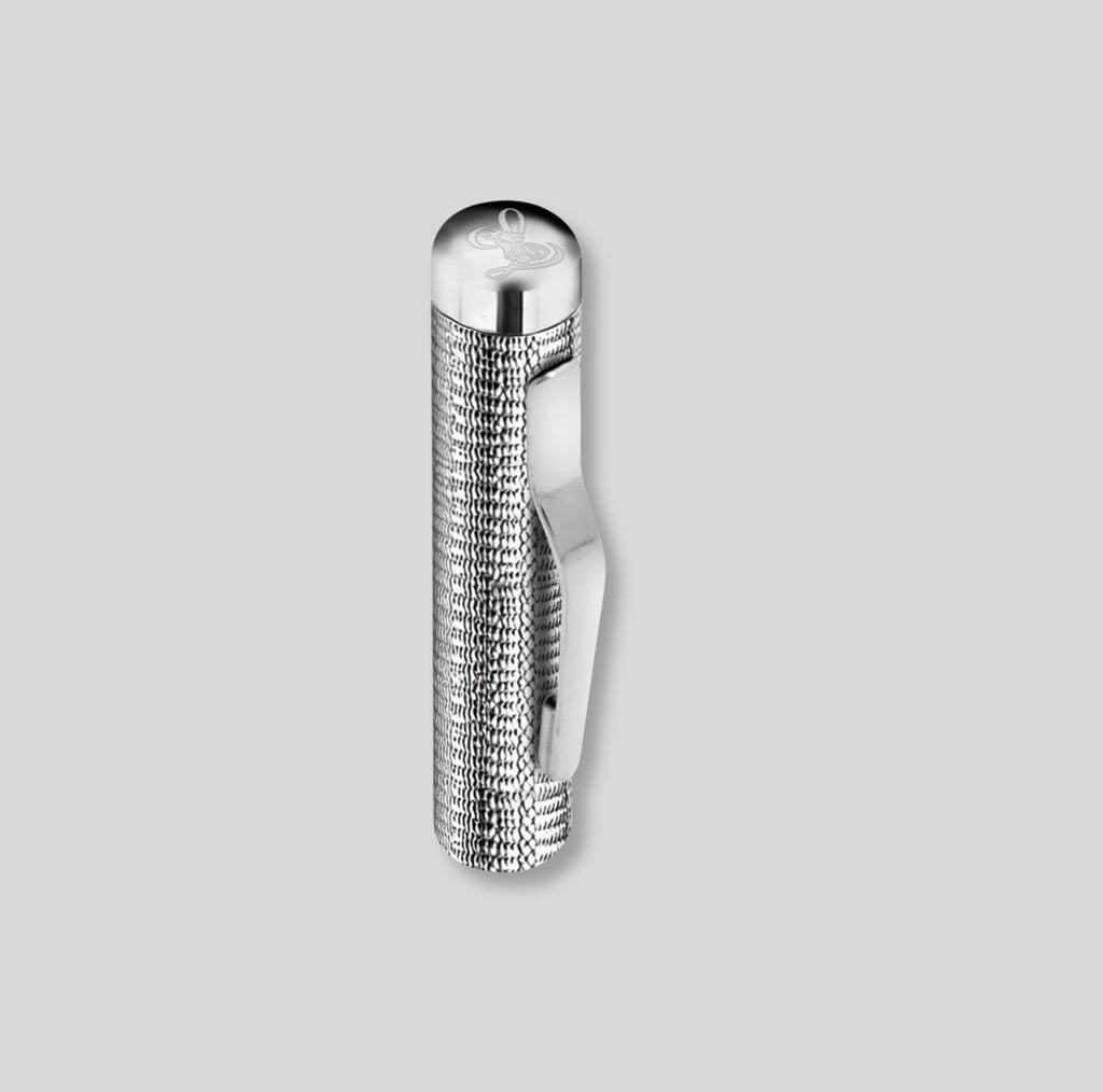 WM4ET/LS | Mayfair 925 Sterling Silver Fountain Pen - Hand Engine-Turned Barleycorn Guilloché