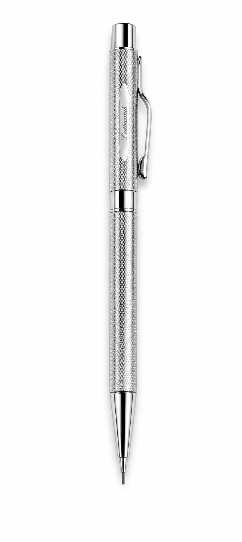 WM3ET/LS | Oxford 925 Sterling Silver Mechanical Pencil – Hand Engine-Turned Barleycorn Guilloché (Pre-Order)