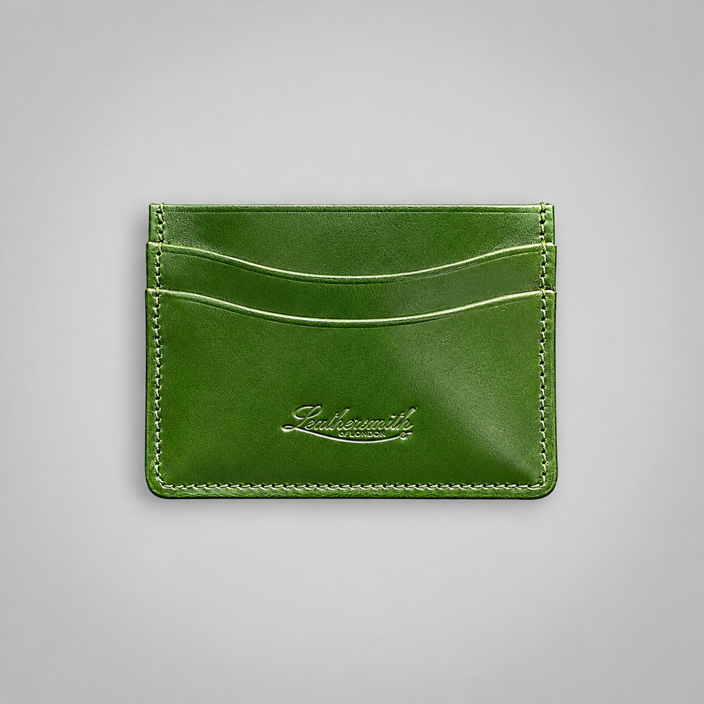 Green Bridle Leather Double Sided Cardholder