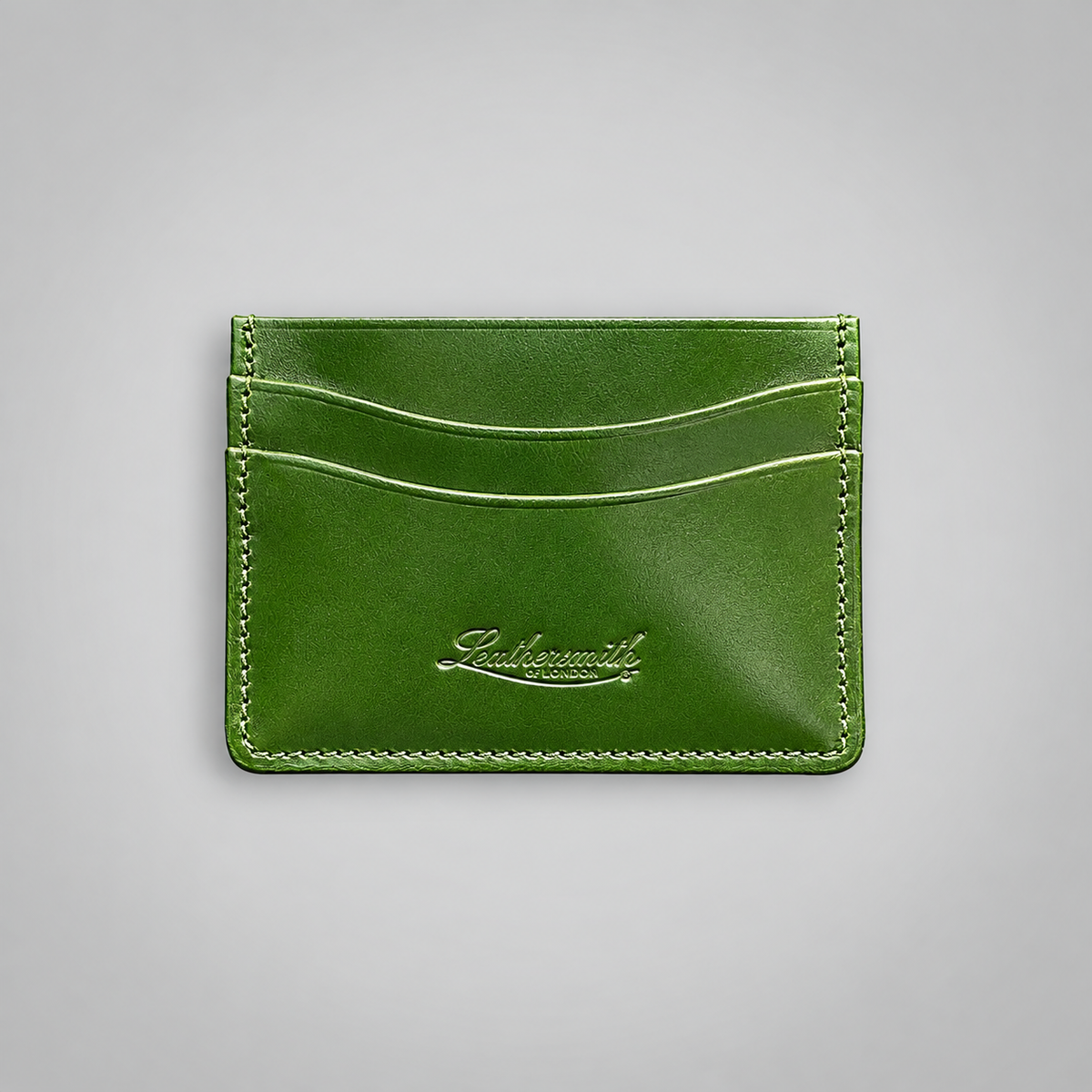 Green Bridle Leather Double Sided Cardholder