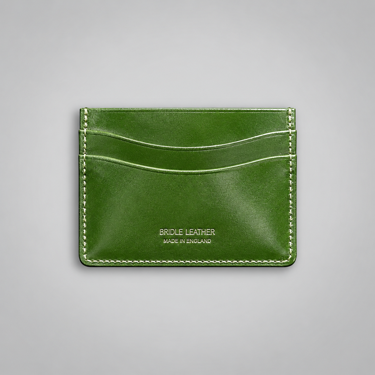 Green Bridle Leather Double Sided Cardholder