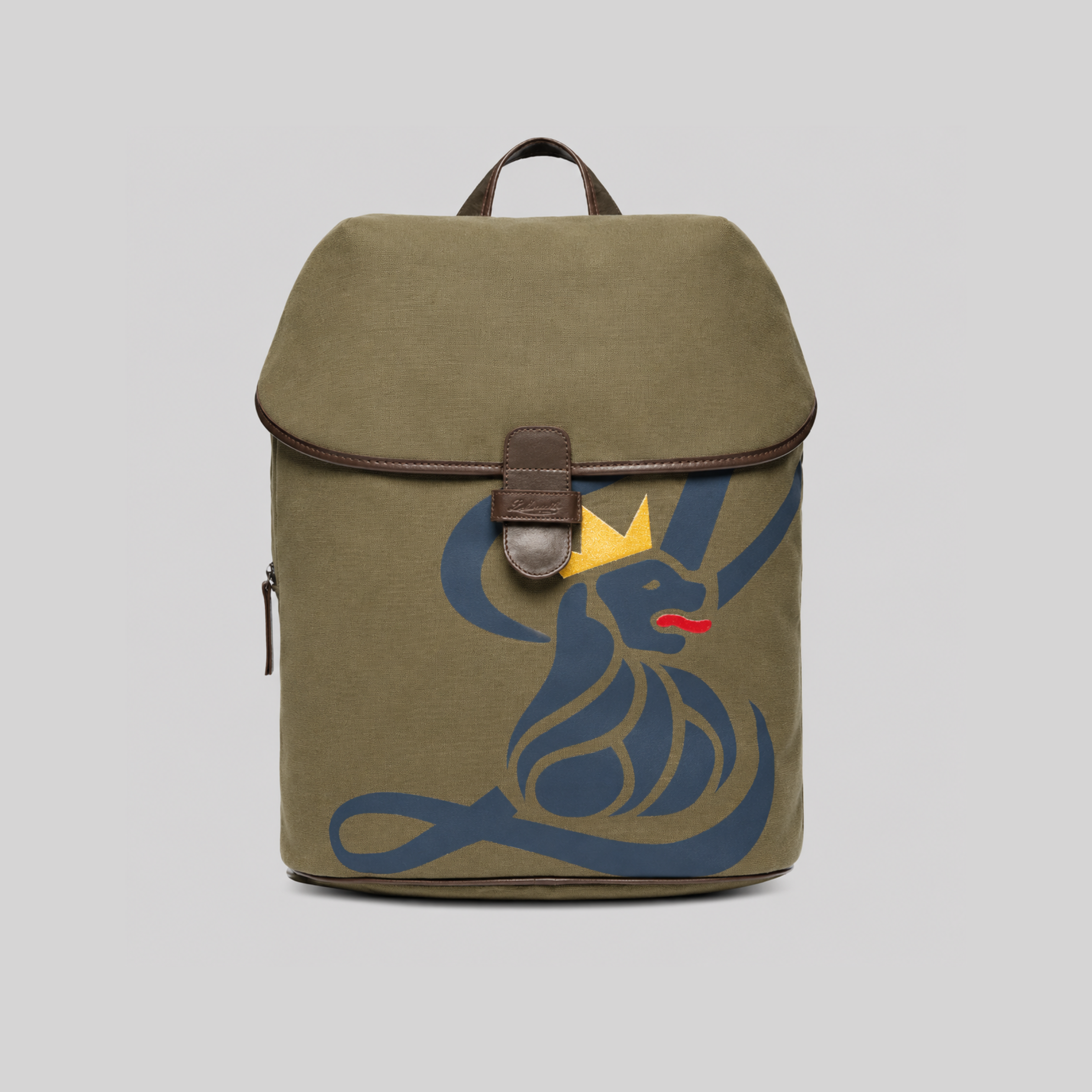 BKEMB | Embroidered Canvas Lion Backpack