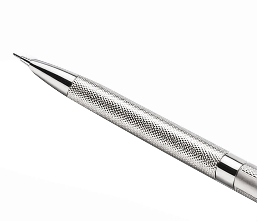 WM3ET/LS | Oxford 925 Sterling Silver Mechanical Pencil – Hand Engine-Turned Barleycorn Guilloché (Pre-Order)
