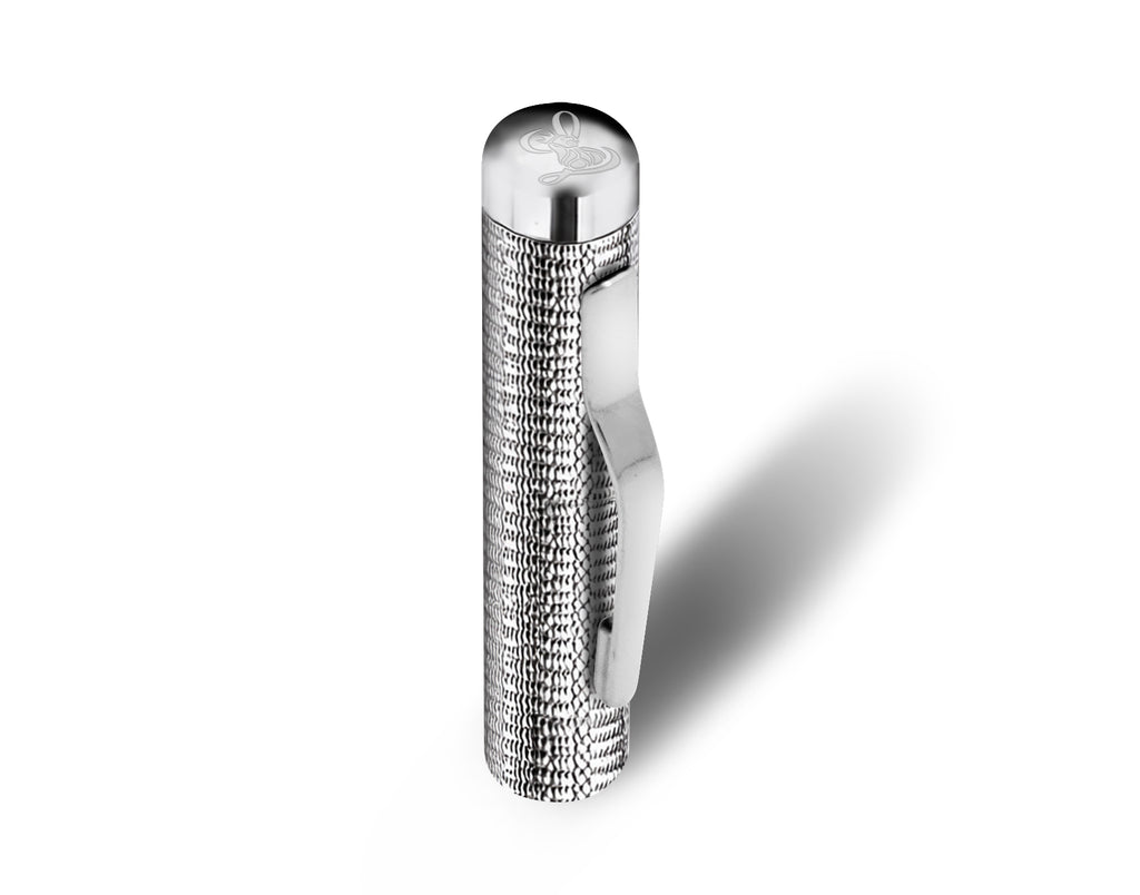 WM4ET/LS | Mayfair 925 Sterling Silver Fountain Pen - Hand Engine-Turned Barleycorn Guilloché (Pre-Order)
