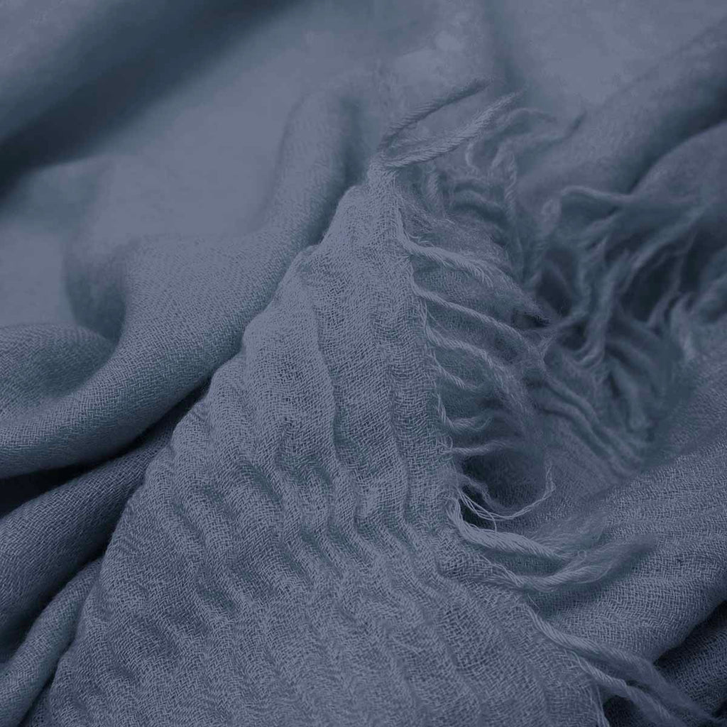 SCARF18991 | Airforce Blue Textured Wool Scarf