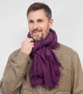 SCARF18991 | Purple Textured Wool Scarf