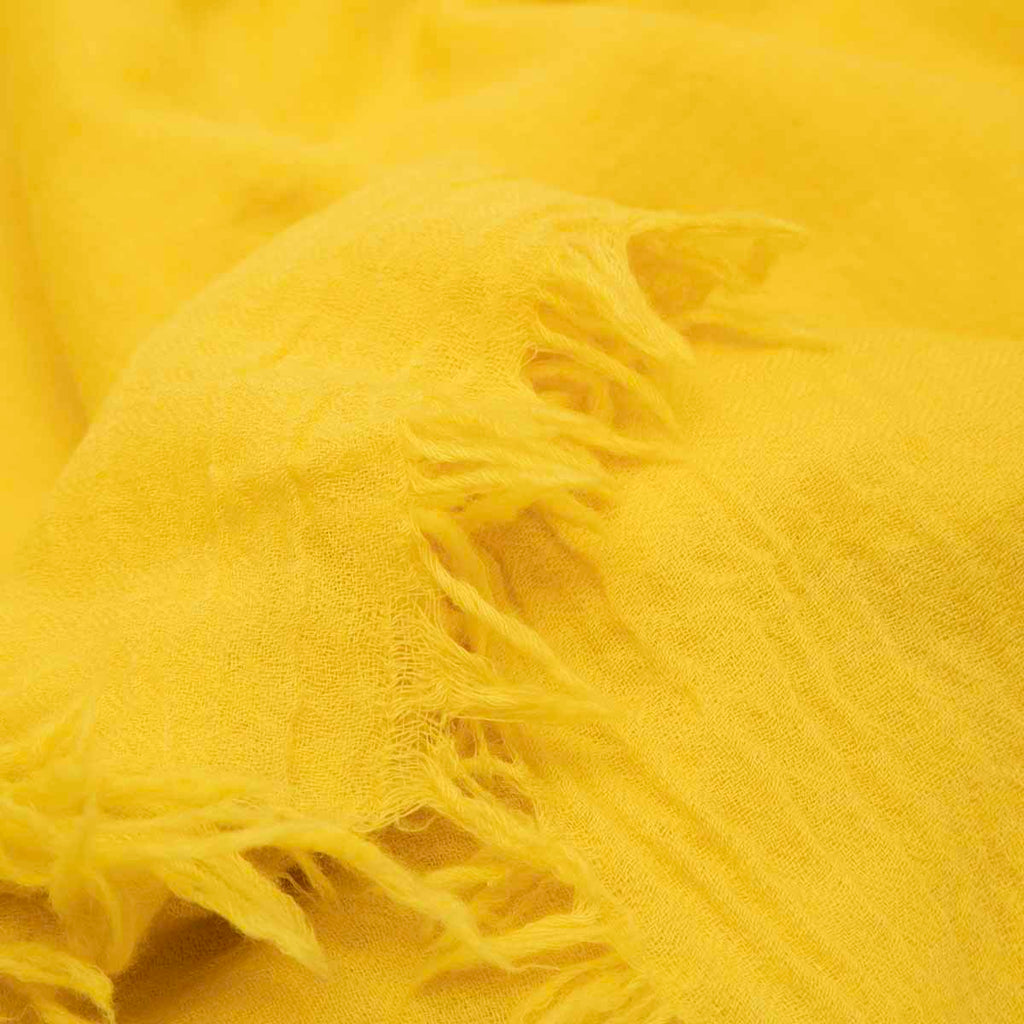 SCARF18991 | Yellow Textured Wool Scarf