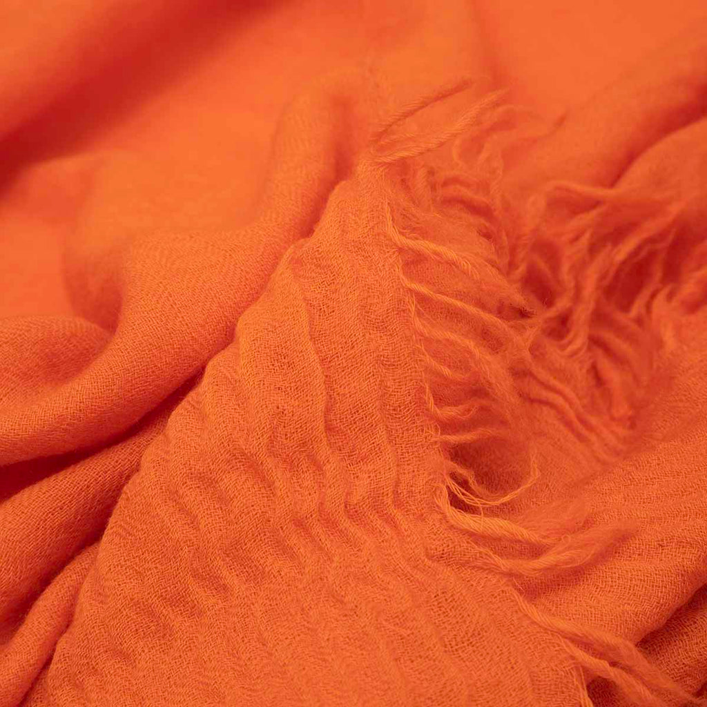 SCARF18991 | Orange Textured Wool Scarf